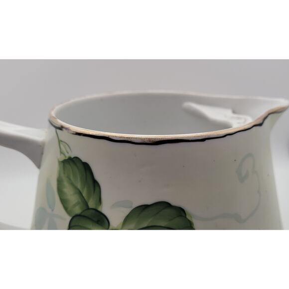 Vintage Lemonade Pitcher Hand Painted with Purple and Pink Raspberry Design - Picture 9 of 16